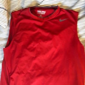 Red Nike Combat Pro Tank top Size L